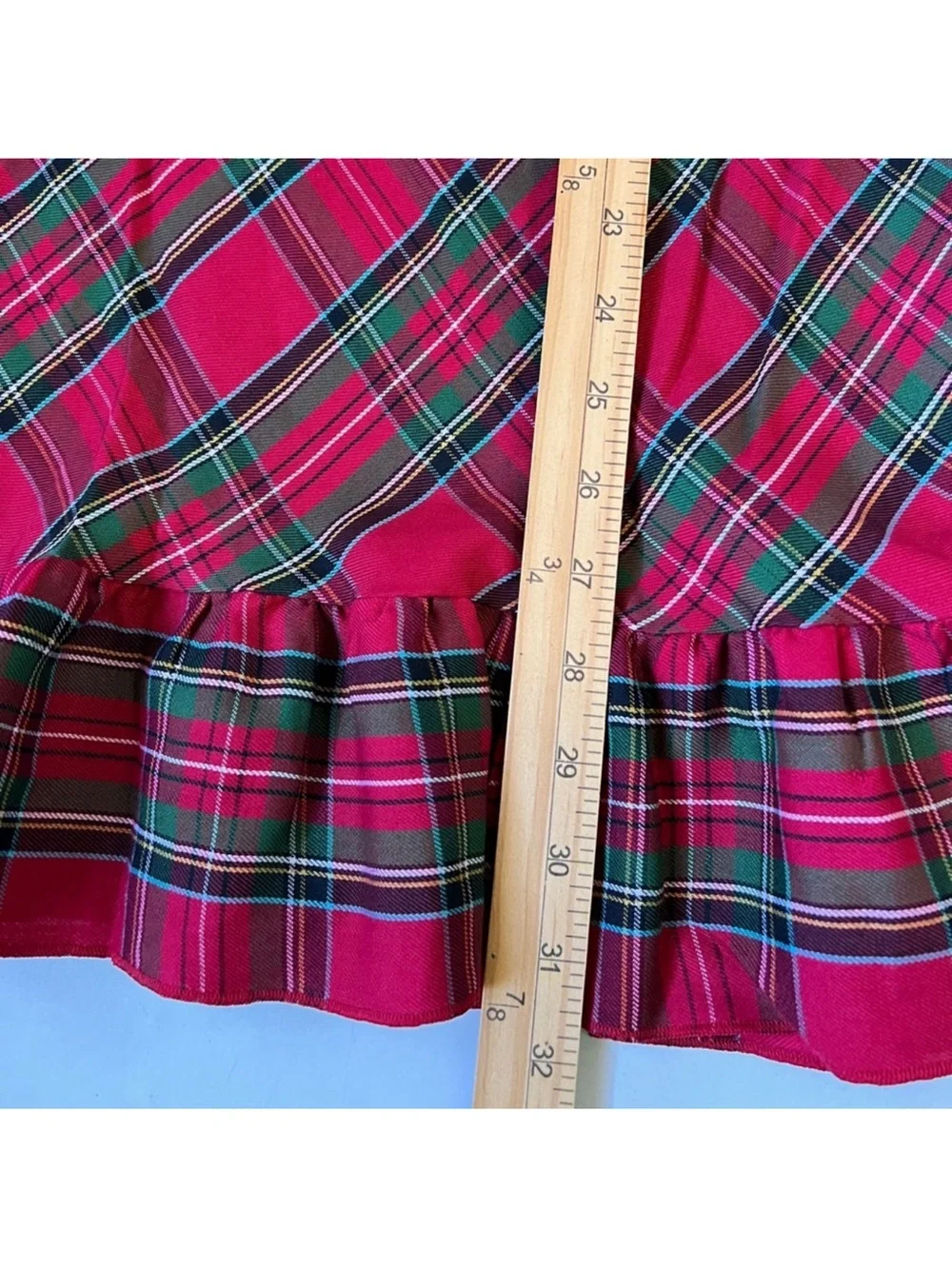 Disney Store Girls Size 7 8 Mickey Minnie Mouse Christmas Plaid Nightgown